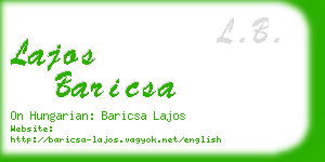 lajos baricsa business card